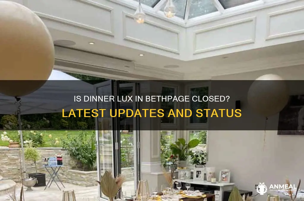 is dinner lux in bethpage closed