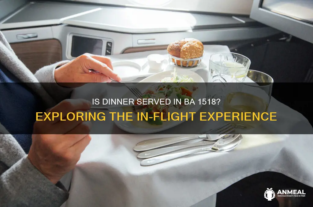 is dinner serced in ba 1518