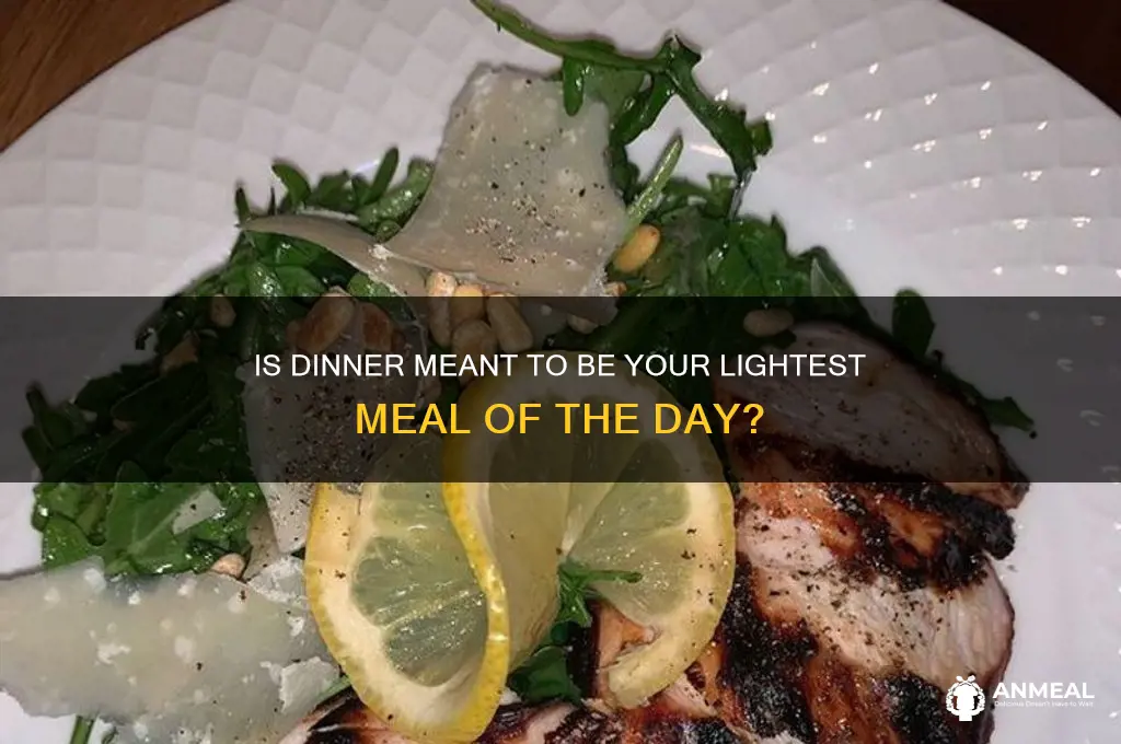 is dinner supposed to be the smallest meal