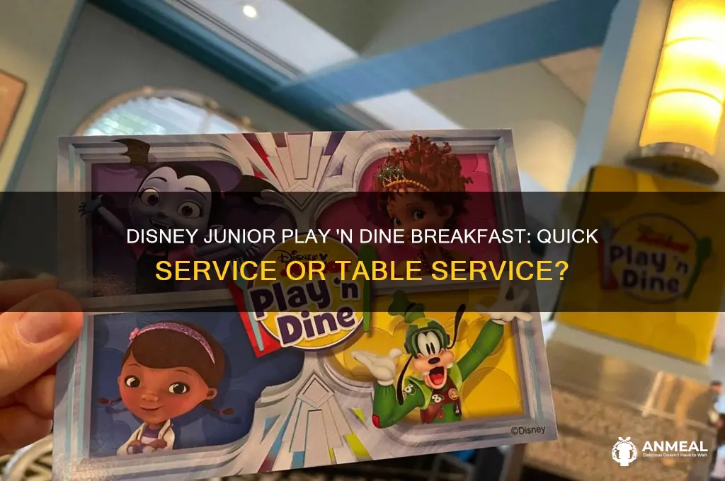 is disney junior play n dine breakfast quick service
