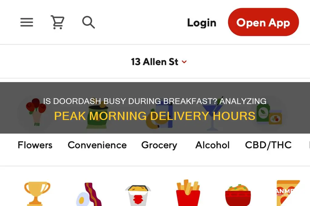 is doordash busy during breakfast