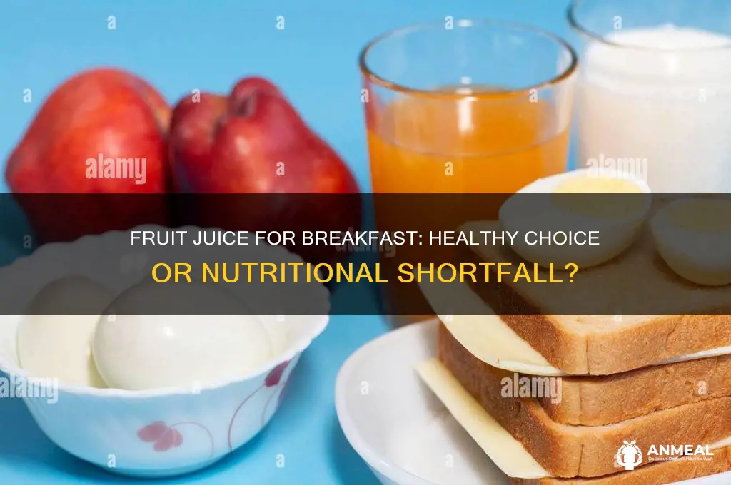 is fruit juice enough for breakfast