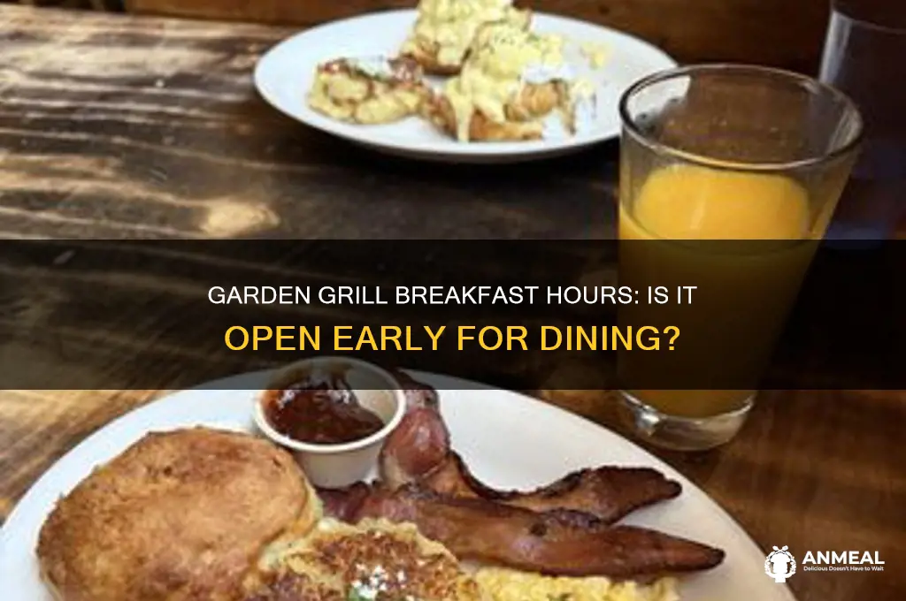 is garden grill open for breakfast
