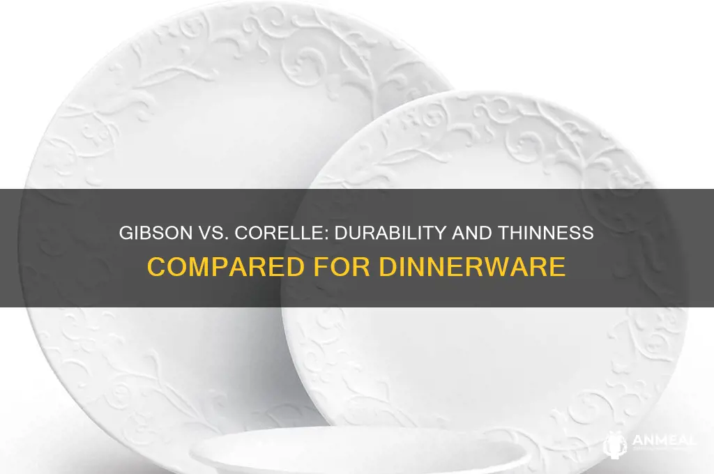 is gibson dinner ware thin and as tough as correlle
