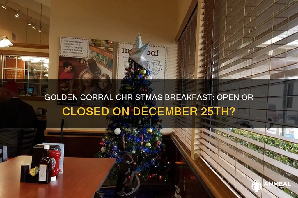 is golden corral open for breakfast on christmas