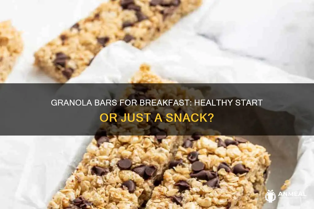 is granola bar enough for breakfast