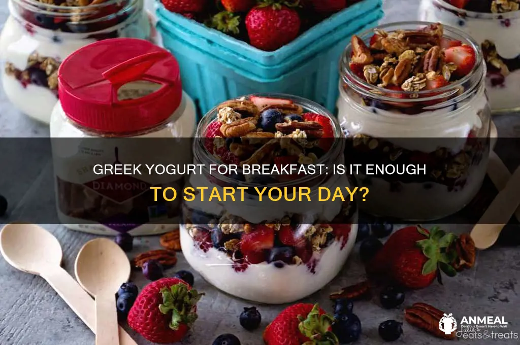 is greek yogurt enough for breakfast