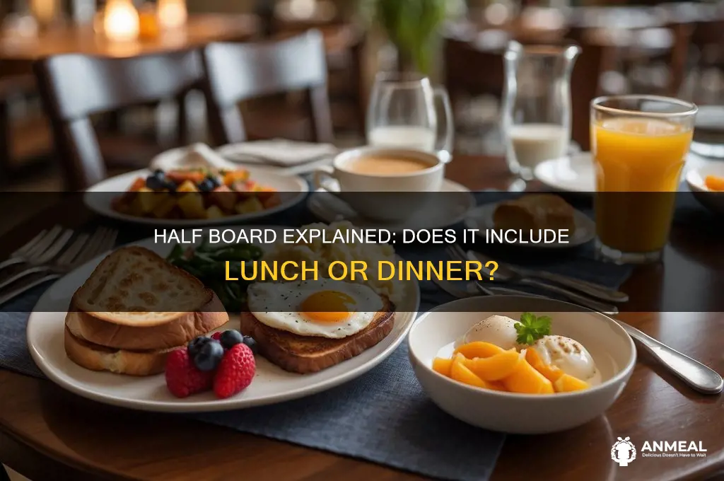 is half board lunch or dinner