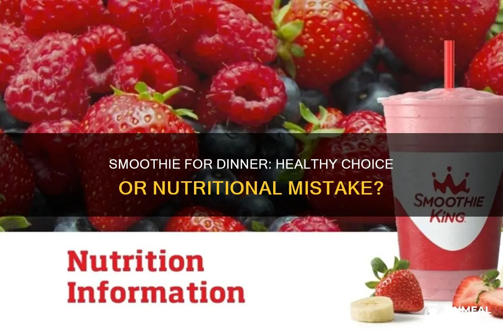 is having a smoothie for dinner bad