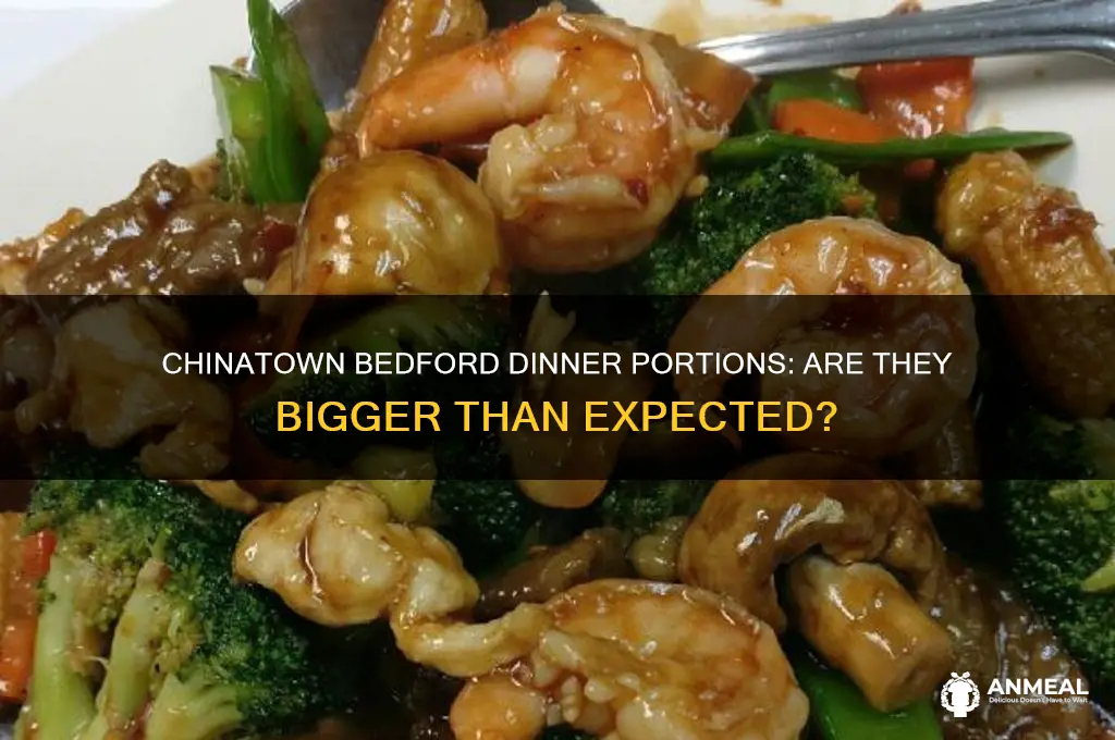 is it a bigger portion for dinner at chinatown bedford