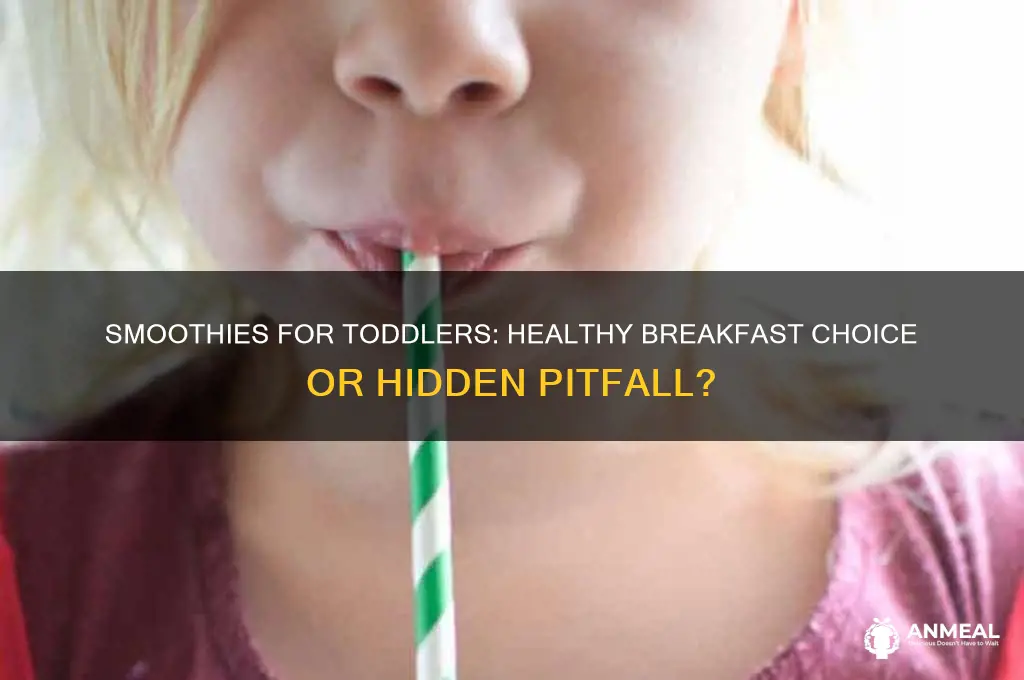 is it bad for toddlers to have smoothies for breakfast