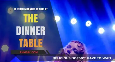 Singing at Dinner: Polite Expression or Poor Table Manners?