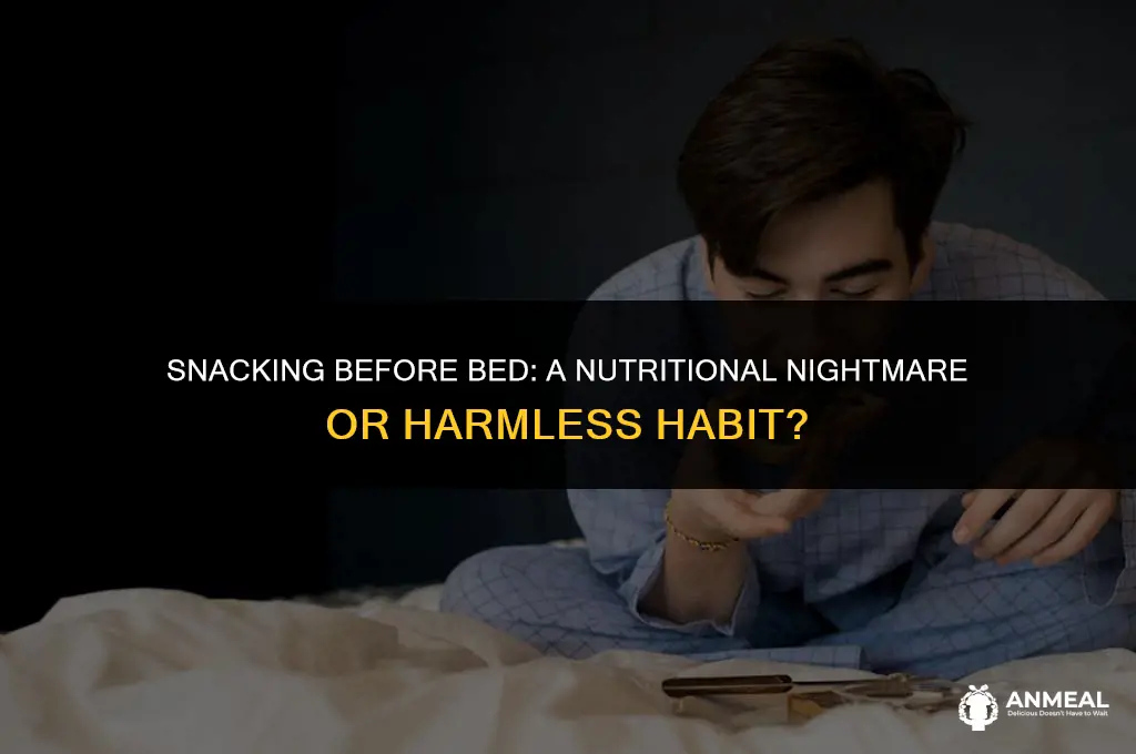 is it bad to eat a snack before bed