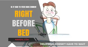 Is Feeding Kids Dinner Right Before Bedtime Harmful or Harmless?