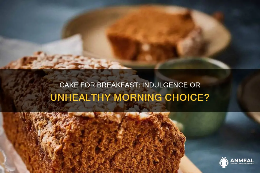is it bad to have cake for breakfast