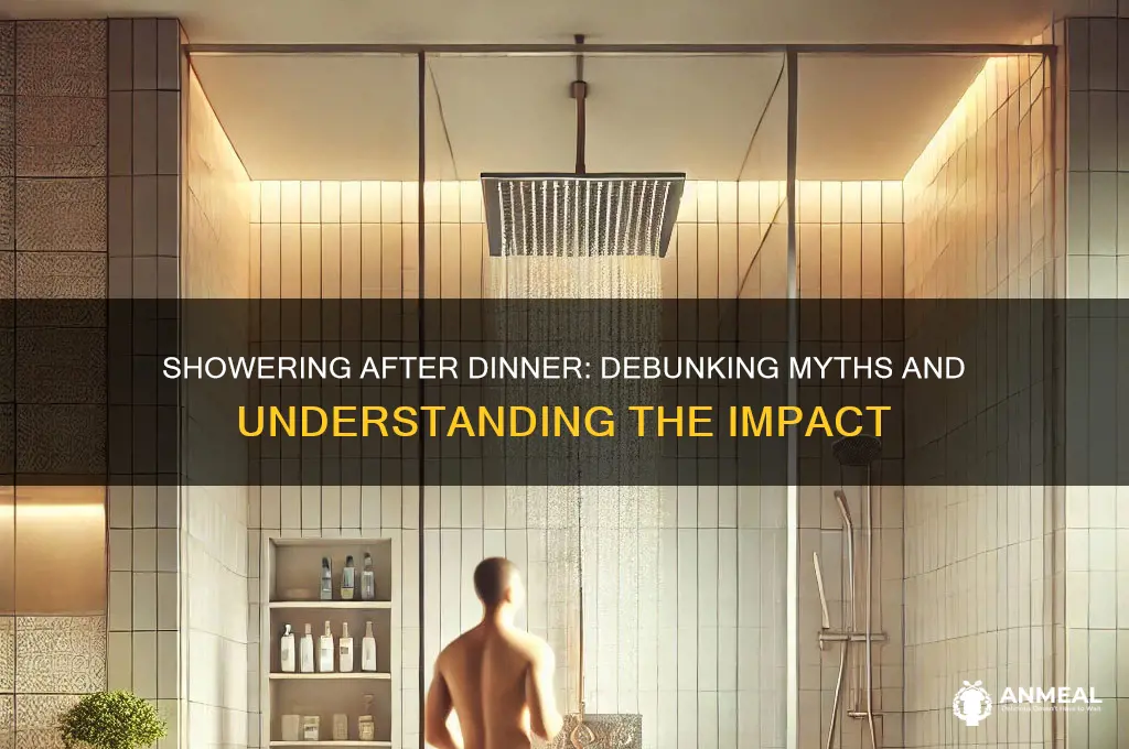 is it bad to shower after dinner