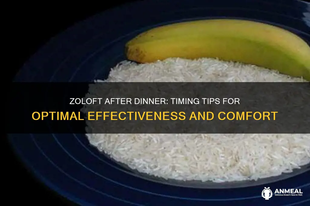 is it best to take zoloft after dinner