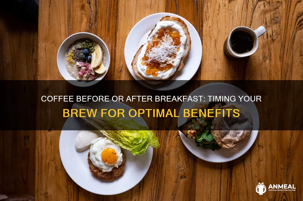 is it better to drink coffe before or after breakfast