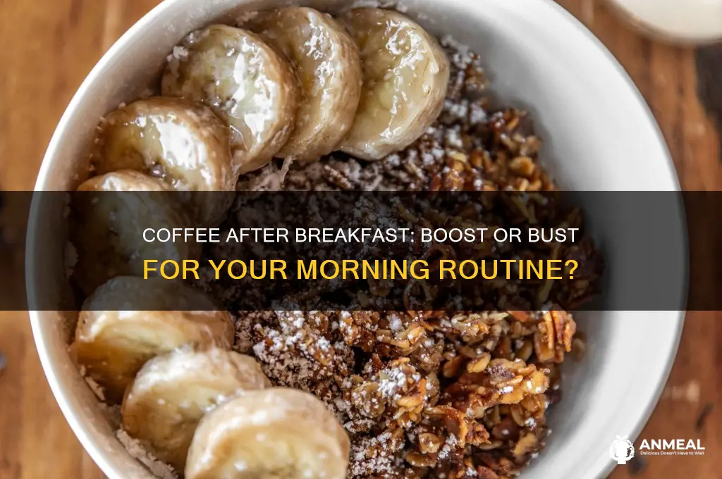 is it better to drink coffee after breakfast