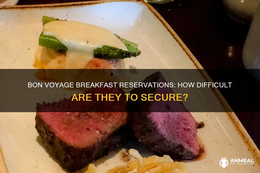 is it hard to get reservations at bon voyage breakfast