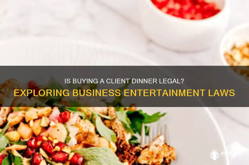 is it legal to buy a customer dinner