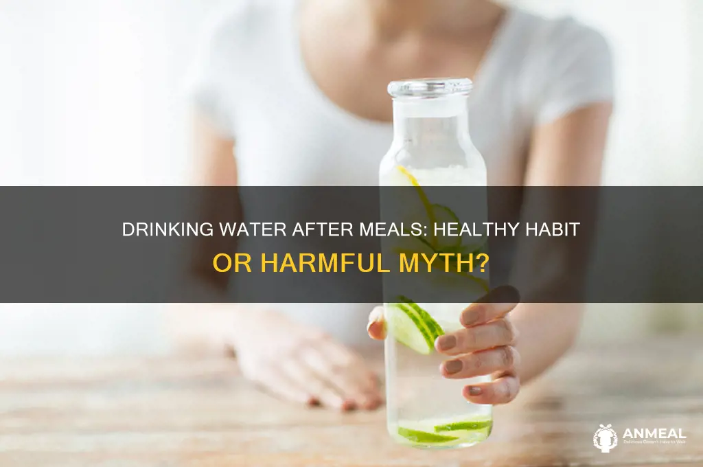 is it ok drink water after lunch or dinner