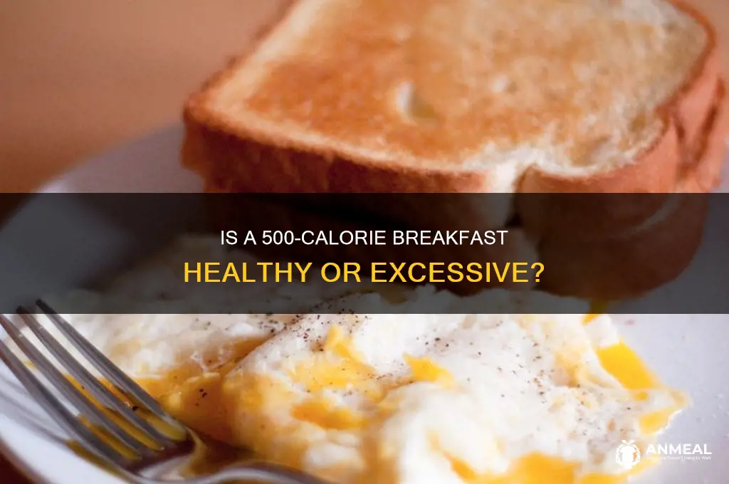 is it ok for a breakfast to be 500 calories
