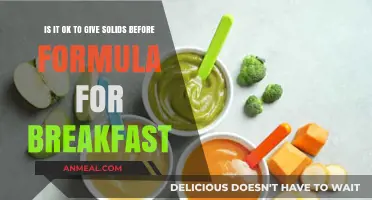 Solids Before Formula for Breakfast: Safe or Risky for Babies?