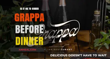 Grappa Before Dinner: A Pre-Meal Tradition or Faux Pas?