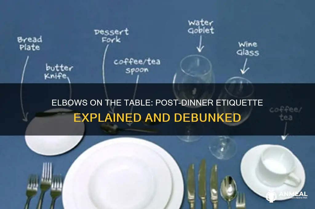 is it ok to put elbows on table after dinner