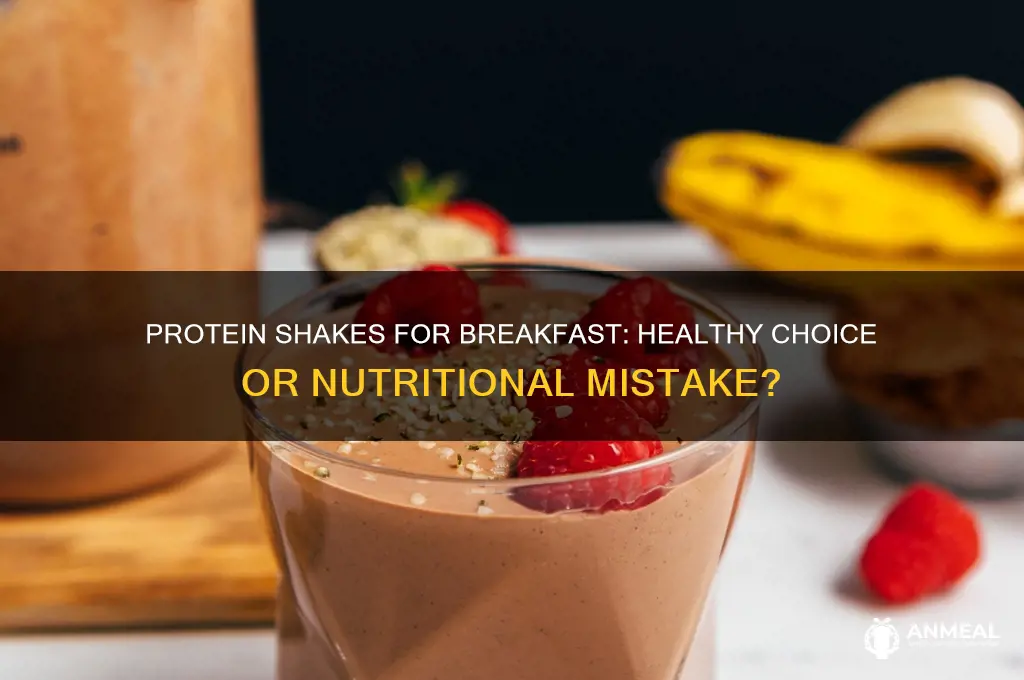 is it ok to replace breakfast with a protein shake