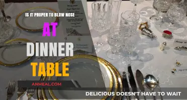 Dinner Table Etiquette: Is Nose Blowing Ever Acceptable During Meals?