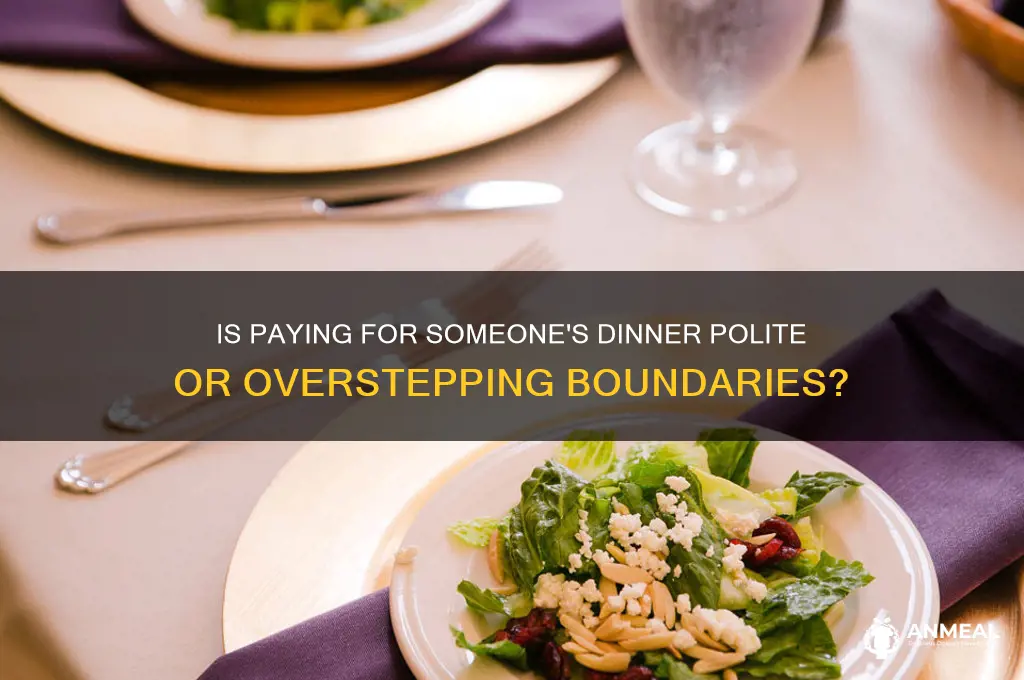 is it rude to pay for someone