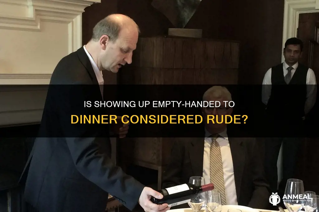 is it rude to show up empty handed to dinner