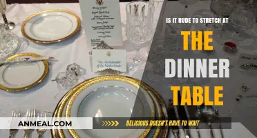 Is Stretching at the Dinner Table Rude? Etiquette Explained