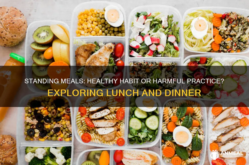 is it to have lunch and dinner while standing up