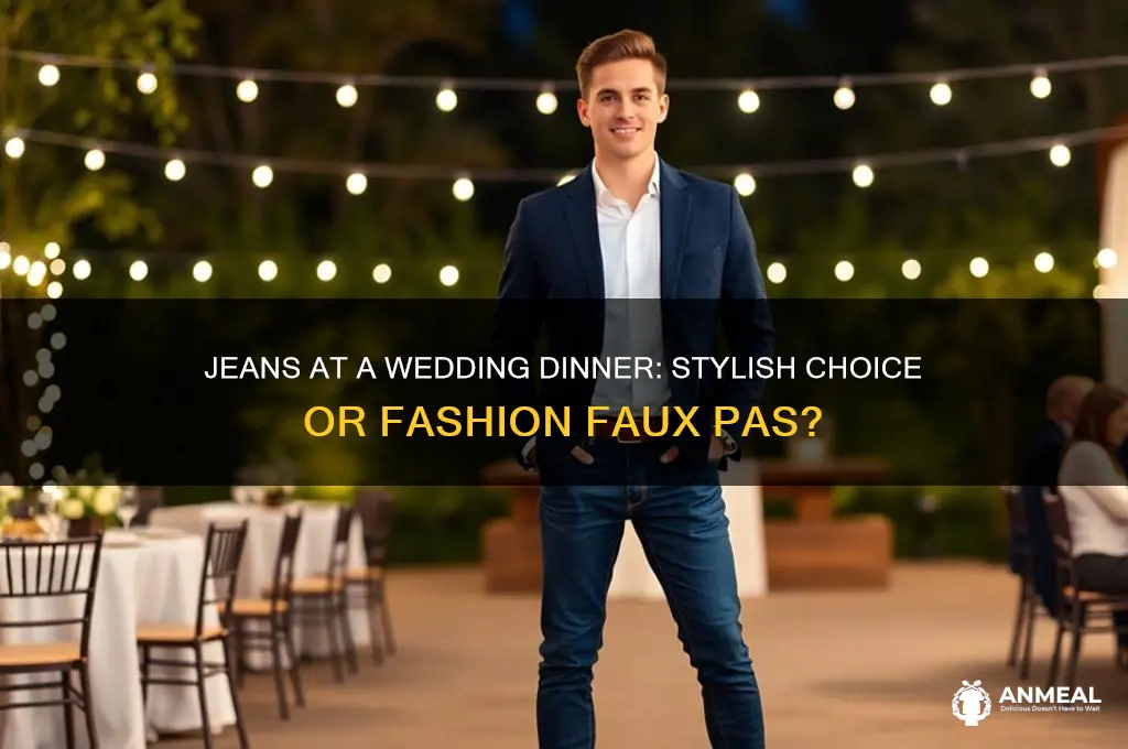 is jeans appropriate for a wedding dinner