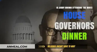 Is Jerry Brown at the White House Governors Dinner?