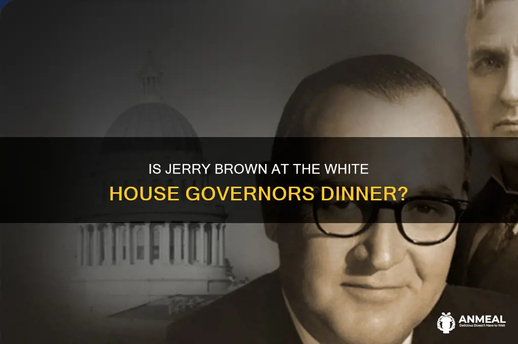 is jerry brown attending the white house governors dinner
