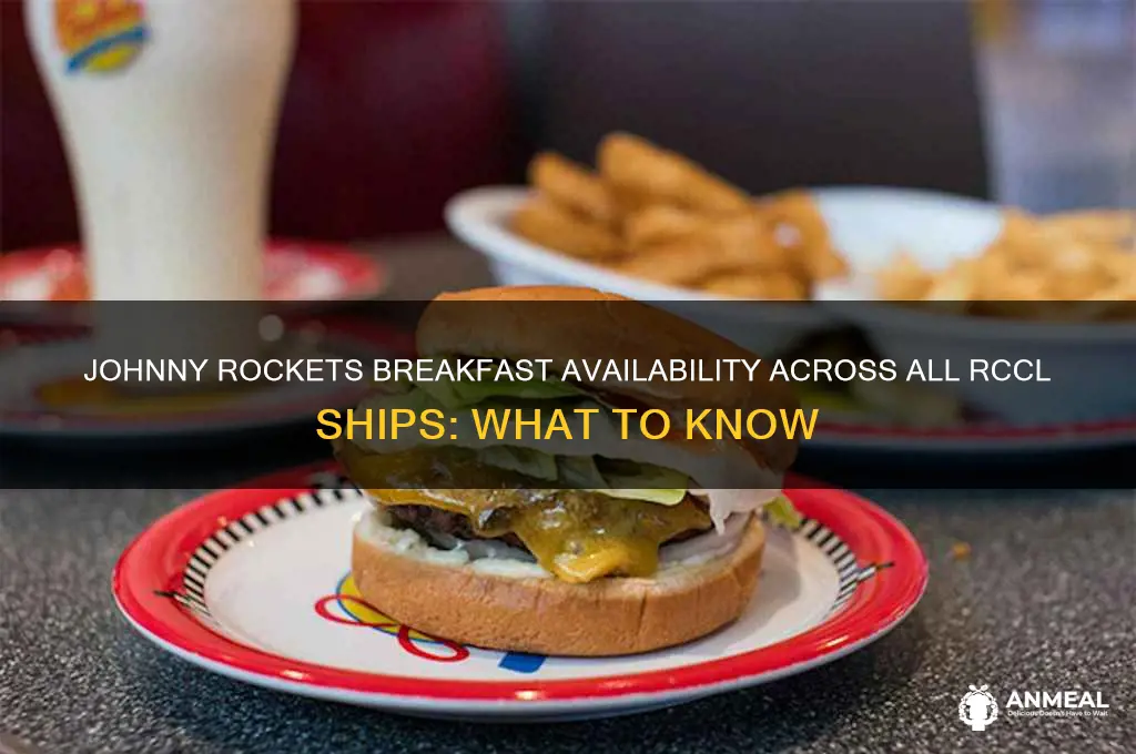 is johnny rockect open for breakfast on all rccl ships