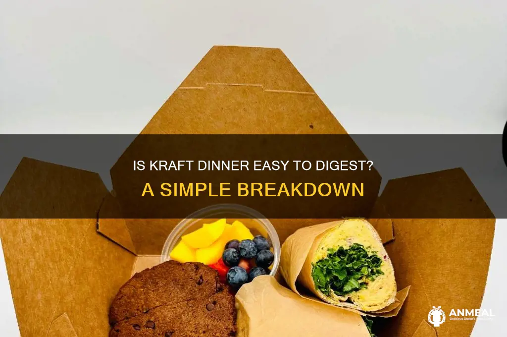 is kraft dinner easy to digest
