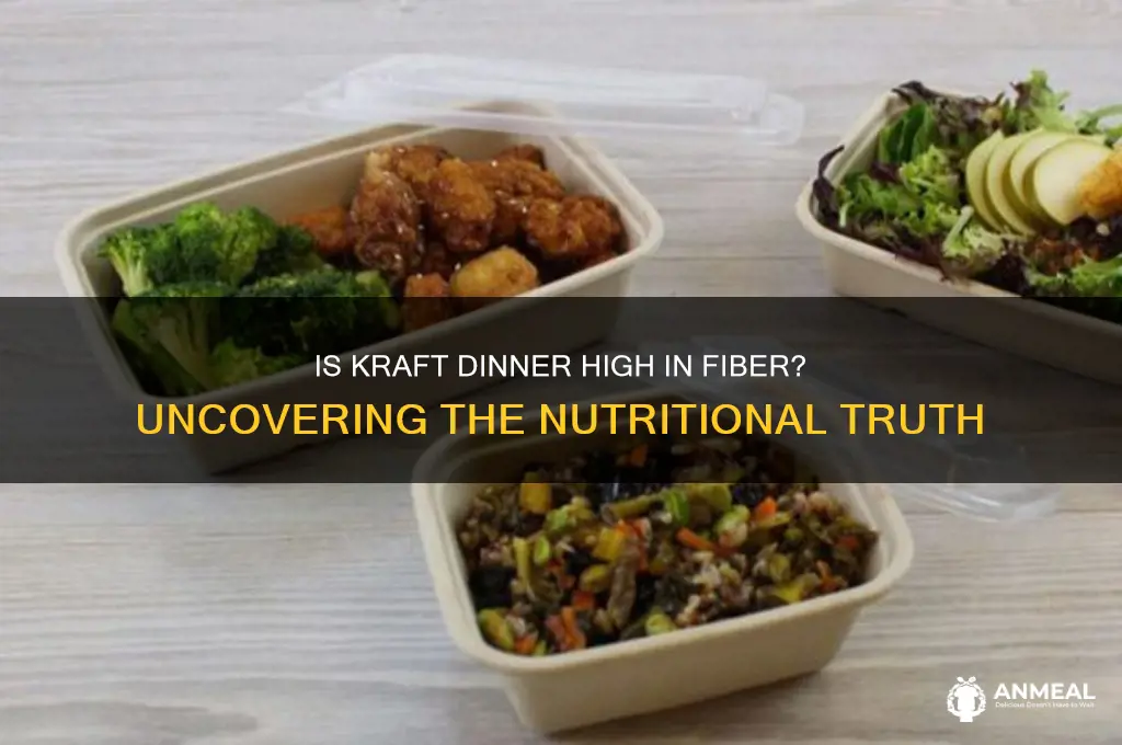 is kraft dinner high in fiber