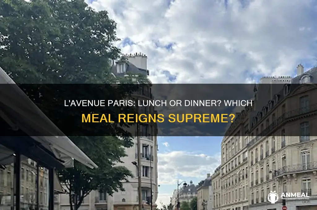 is l avenue paris better for lunch or dinner