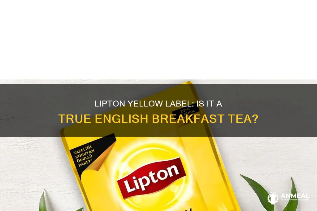 is lipton yellow label english breakfast tea