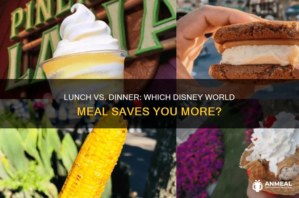 is lunch or dinner cheaper at disney world