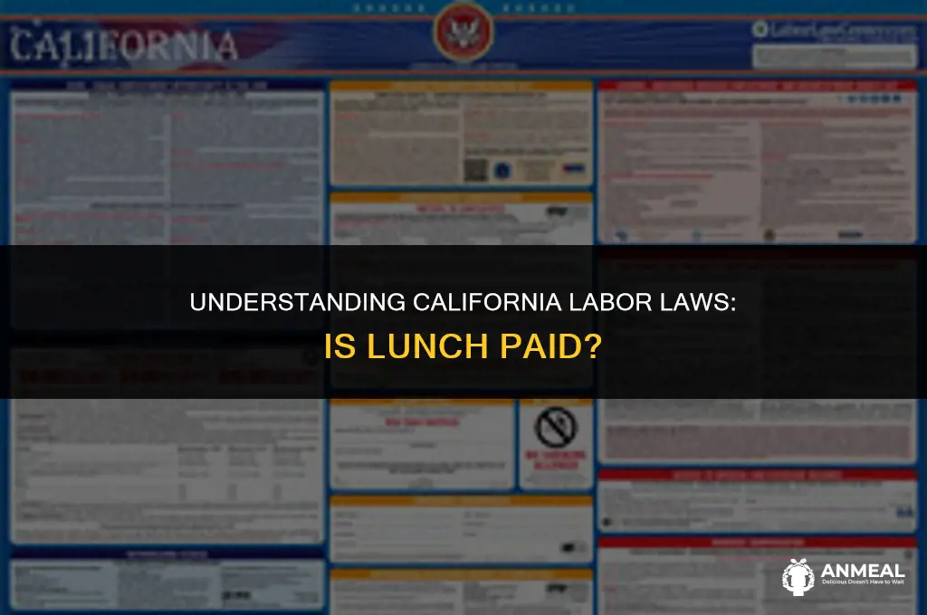 is lunch paid in california
