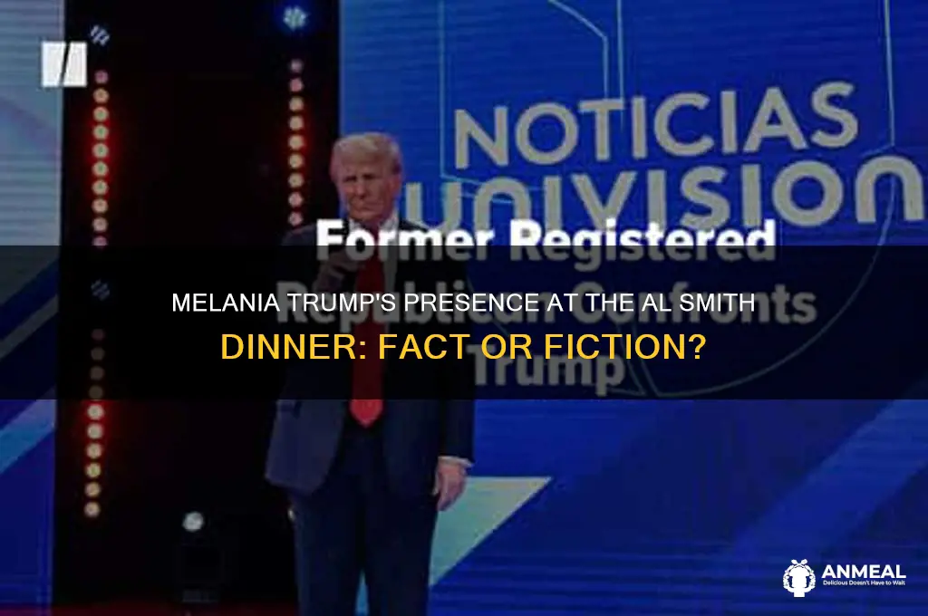 is melania at the al smith dinner