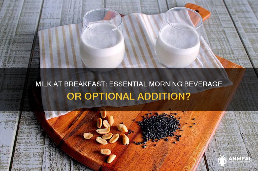 is milk a breakfast drink