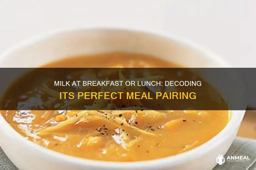 is milk a breakfast or lunch