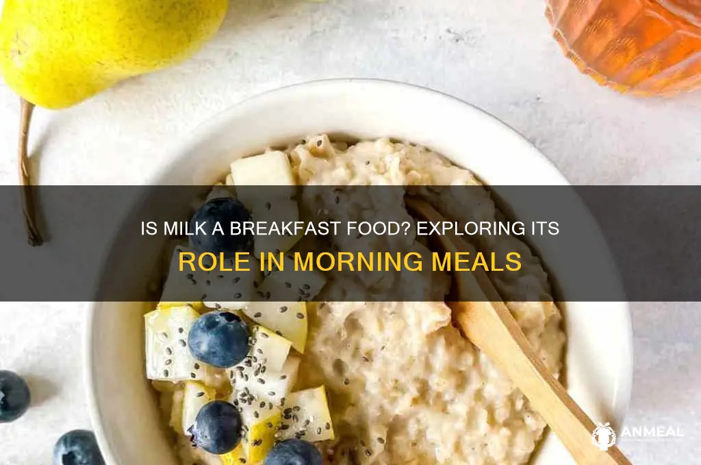 is milk considered breakfast food